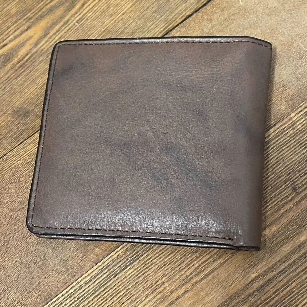 VTG Pierre Cardin Boutique Men Leather Hipfold Wallet Deadstock Gift Box NEW